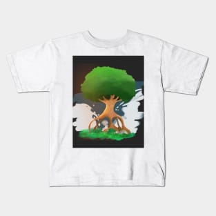 little kid under the tree Kids T-Shirt